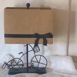 Black bicycle theme lamp set a two